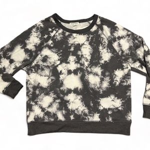 Grayson Threads athleisure sweatshirt top Size Small, grey/black tye dye